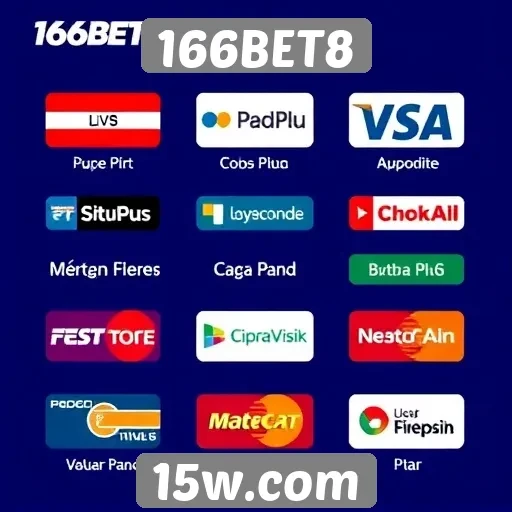 Variedade de métodos de pagamento no 166BET8